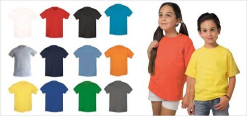 Playera Infantil, 100% algodón, manga corta